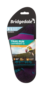 Dámske ponožky Bridgedale  Trail Run Lightweight T2 Merino Sport ¾ Crew Damson