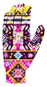 Dámske rukavice Crazy Idea GLOVES TOUCH WOMAN PRINT ETHNIC