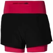 Dámske šortky Mizuno  2 in 1 4.5 Short/Black/Persian Red