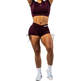 Dámske šortky Nebbia STRONG BEAUTY Lace-Up Sculpting Shorts OWN YOUR POWER 429 dark red
