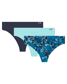 Dámske tangá Under Armour Pure Stretch NS Nov THONG 3Pack Blue
