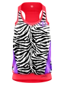 Dámske tielko Crazy Idea  Top Break Black/Zebra