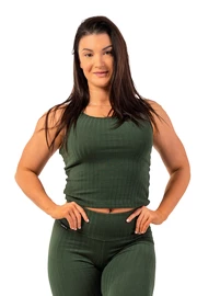 Dámske tielko Nebbia Organic Cotton Ribbed Tank Top 414 dark green
