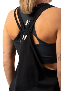 Dámske tielko Nebbia  Sleeveless Loose Cross Back Tank Top "Feeling Good" 419 Black