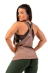Dámske tielko Nebbia  Sleeveless Loose Cross Back Tank Top "Feeling Good" 419 Brown