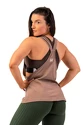 Dámske tielko Nebbia  Sleeveless Loose Cross Back Tank Top "Feeling Good" 419 Brown