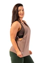 Dámske tielko Nebbia  Sleeveless Loose Cross Back Tank Top "Feeling Good" 419 Brown