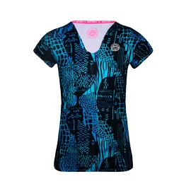 Dámske tričko BIDI BADU Bella 2.0 Tech V-Neck Tee Blue