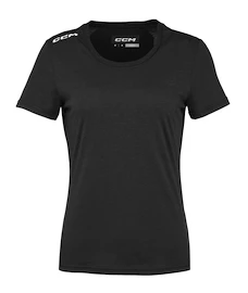 Dámske tričko CCM Crew Neck SS TEE Black