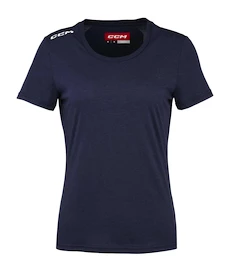 Dámske tričko CCM Crew Neck SS TEE True Navy