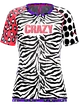Dámske tričko Crazy Idea  Mountain Flash Black/Zebra