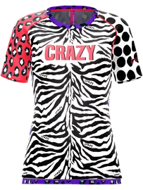 Dámske tričko Crazy Idea Mountain Flash Black/Zebra