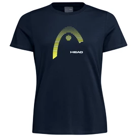 Dámske tričko Head Club Lara T-Shirt Women Dark Blue/Yellow