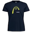 Dámske tričko Head  Club Lara T-Shirt Women Dark Blue/Yellow S