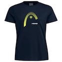 Dámske tričko Head  Club Lara T-Shirt Women Dark Blue/Yellow S