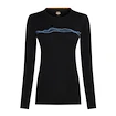 Dámske tričko Icebreaker Merino 200 Oasis LS Crewe Mountain Pulse Black M