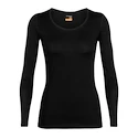 Dámske tričko Icebreaker Merino 200 Oasis LS Scoop Black L