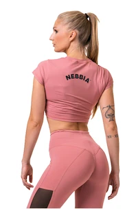 Dámske tričko Nebbia Hero Sporty crop top old rose M