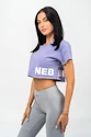 Dámske tričko Nebbia POWERHOUSE Oversized Crop Top 279 purple
