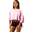 Dámske tričko Nebbia STRONG BEAUTY Oversized Cropped Tee JUST FLOW 431 pink M/L