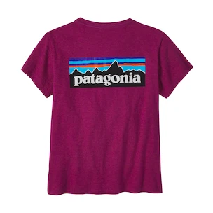 Dámske tričko Patagonia  P-6 Logo Responsibili Star Pink