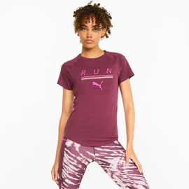 Dámske tričko Puma Run 5K Logo Tee Grape Wine