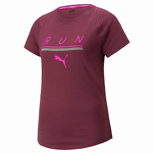 Dámske tričko Puma  Run 5K Logo Tee Grape Wine L