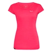 Dámske tričko Salewa  Puez Melange Dry S/S Tee Rose Red Melange