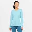 Dámske tričko Salomon Agile LS Tee Crystal Blue