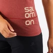 Dámske tričko Salomon  Cross Run Graphic Tee Cabernet
