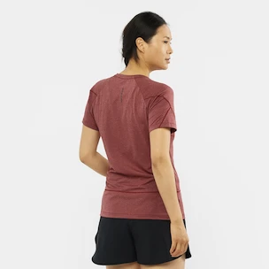 Dámske tričko Salomon  Cross Run Graphic Tee Cabernet
