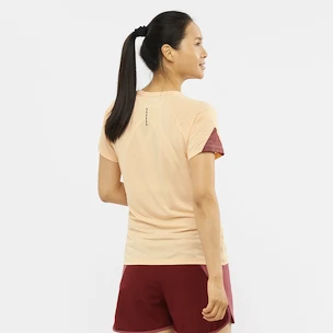Dámske tričko Salomon  Cross Run SS Tee Apricot Ice