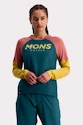 Dámsky cyklistický dres Mons Royale  Tarn Freeride LS Wind Jersey Deep Teal