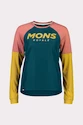 Dámsky cyklistický dres Mons Royale  Tarn Freeride LS Wind Jersey Deep Teal