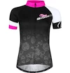 Dámsky cyklistický dres s krátkym rukávom Force Rose čierno-ružový