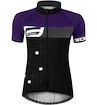 Dámsky cyklistický dres s krátkym rukávom Force Square čierno-fialový