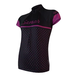 Dámsky cyklistický dres Sensor Cyklo Dots Black