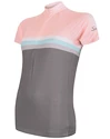 Dámsky cyklistický dres Sensor  Cyklo Summer Stripe Grey/Pink