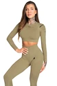 Dámsky top Gym Glamour  Crop-Top Combat khaki