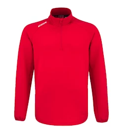 Detská mikina CCM LOCKER ROOM FLEECE 1/4 ZIP Red