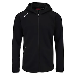 Detská mikina CCM LOCKER ROOM FLEECE FULL ZIP HOODIE Black