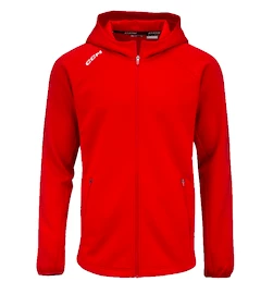 Detská mikina CCM LOCKER ROOM FLEECE FULL ZIP HOODIE red