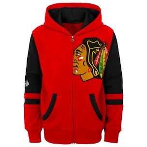 Detská mikina Outerstuff  FACEOFF FULL ZIP FLEECE HOODIE CHICAGO BLACKHAWKS