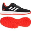 Detská tenisová obuv adidas  CourtJam xJ Black/White/Red