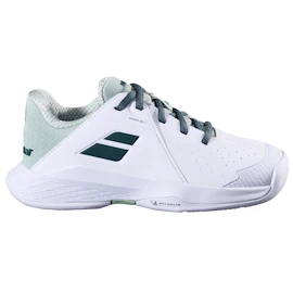 Detská tenisová obuv Babolat Propulse Jr 3 AC Wimbledon White/Dark Green