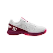 Detská tenisová obuv Wilson Rush Pro Jr L White/Beet Red