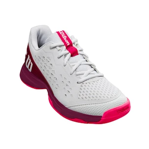 Detská tenisová obuv Wilson Rush Pro Jr L White/Beet Red