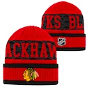 Detská zimná čiapka Outerstuff Puck Pattern Cuffed Knit NHL Chicago Blackhawks