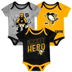 Detské body Outerstuff Triple Clapper NHL Pittsburgh Penguins 3 ks