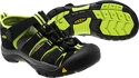 Detské sandále Keen  Newport H2 JR Black/Lime Green